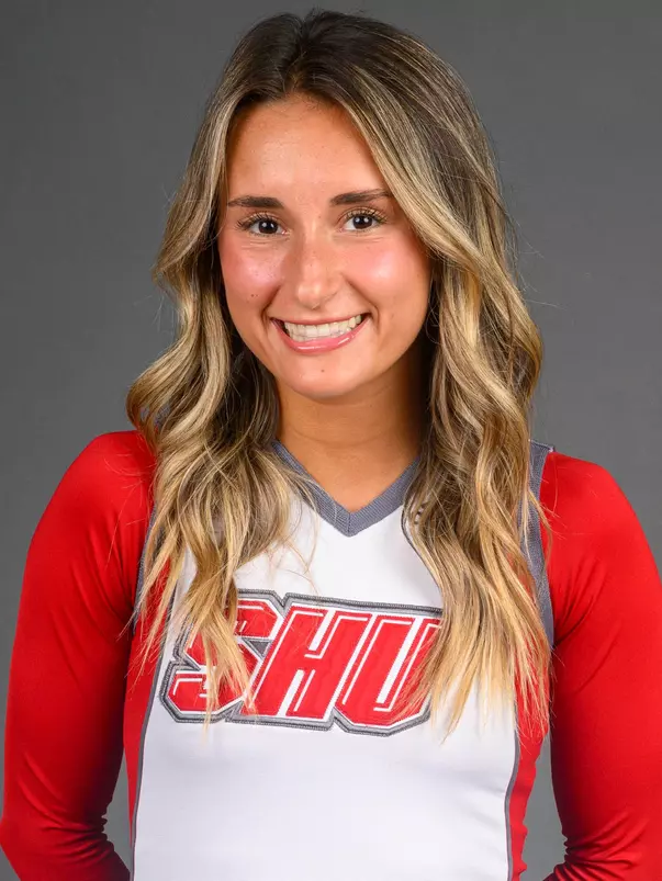 Isabella Rondinelli. The SHU Cheerleading team's Media Day held at the Guest House on Sacred Heart University's West Campus, Fairfield, CT. Monday, August 5 2024. Photo by; Mark F. Conrad