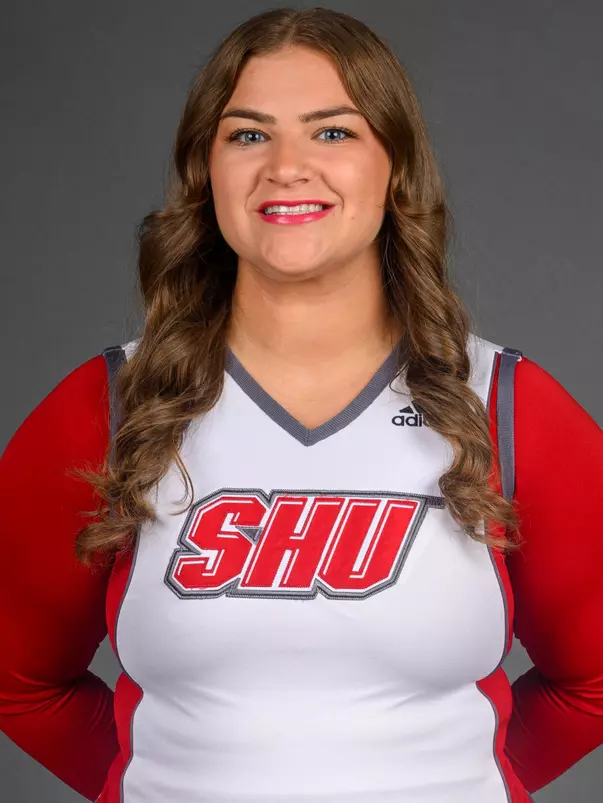 Kara McGuire. The SHU Cheerleading team's Media Day held at the Guest House on Sacred Heart University's West Campus, Fairfield, CT. Monday, August 5 2024. Photo by; Mark F. Conrad