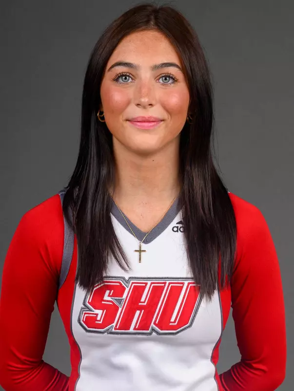Kaylee Ferlanti. The SHU Cheerleading team's Media Day held at the Guest House on Sacred Heart University's West Campus, Fairfield, CT. Monday, August 5 2024. Photo by; Mark F. Conrad
