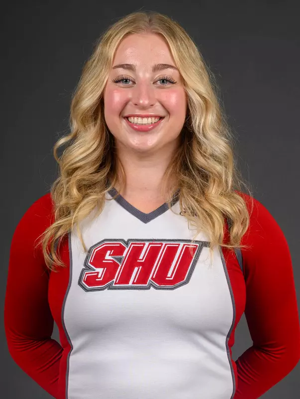 Lindsay Hatajik. The SHU Cheerleading team's Media Day held at the Guest House on Sacred Heart University's West Campus, Fairfield, CT. Monday, August 5 2024. Photo by; Mark F. Conrad
