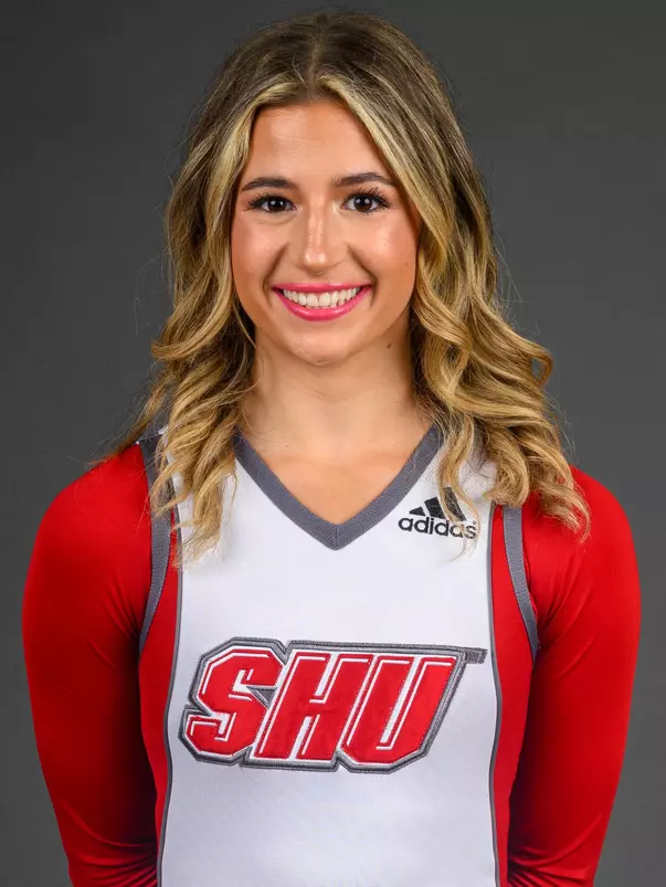 Michelle Coakley. The SHU Cheerleading team's Media Day held at the Guest House on Sacred Heart University's West Campus, Fairfield, CT. Monday, August 5 2024. Photo by; Mark F. Conrad