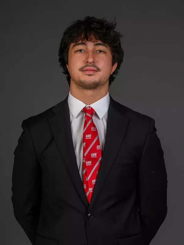 Thomas Bull. The SHU Men's Lacrosse team held their Media Day at the Guest House on Sacred Heart University's West Campus, Fairfield, CT. Monday, December 9, 2024. Photo by: Mark F. Conrad