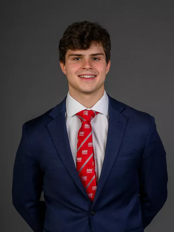 Nicky Casano. The SHU Men's Lacrosse team held their Media Day at the Guest House on Sacred Heart University's West Campus, Fairfield, CT. Monday, December 9, 2024. Photo by: Mark F. Conrad