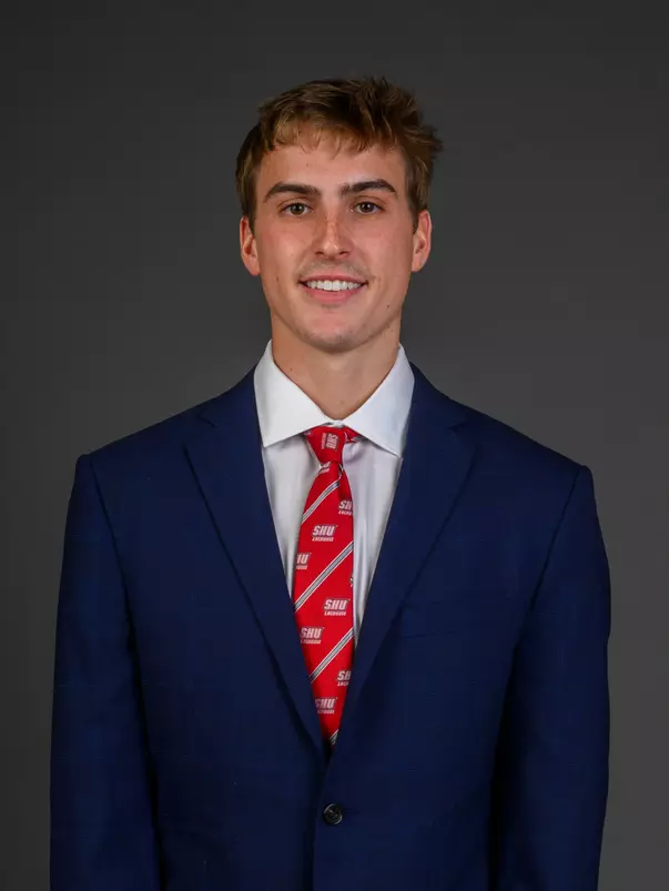 Tillman Griffeth. The SHU Men's Lacrosse team held their Media Day at the Guest House on Sacred Heart University's West Campus, Fairfield, CT. Monday, December 9, 2024. Photo by: Mark F. Conrad