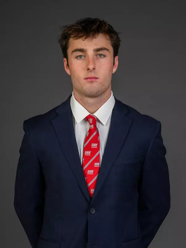 John Murray. The SHU Men's Lacrosse team held their Media Day at the Guest House on Sacred Heart University's West Campus, Fairfield, CT. Monday, December 9, 2024. Photo by: Mark F. Conrad