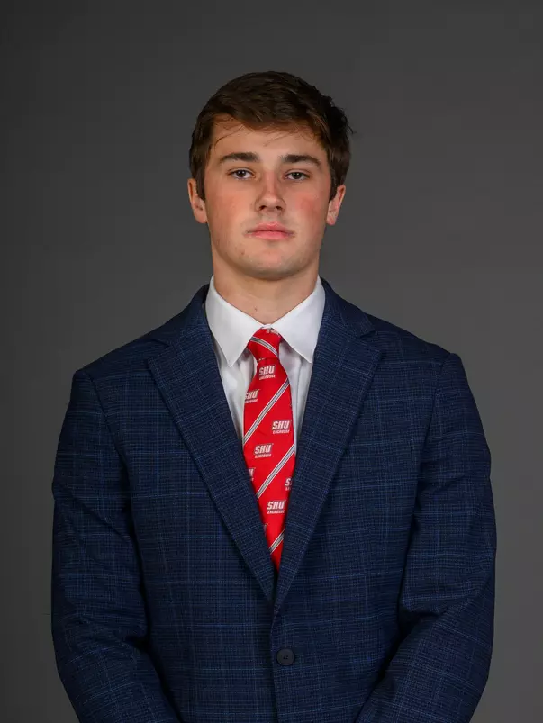 Brant Ward. The SHU Men's Lacrosse team held their Media Day at the Guest House on Sacred Heart University's West Campus, Fairfield, CT. Monday, December 9, 2024. Photo by: Mark F. Conrad