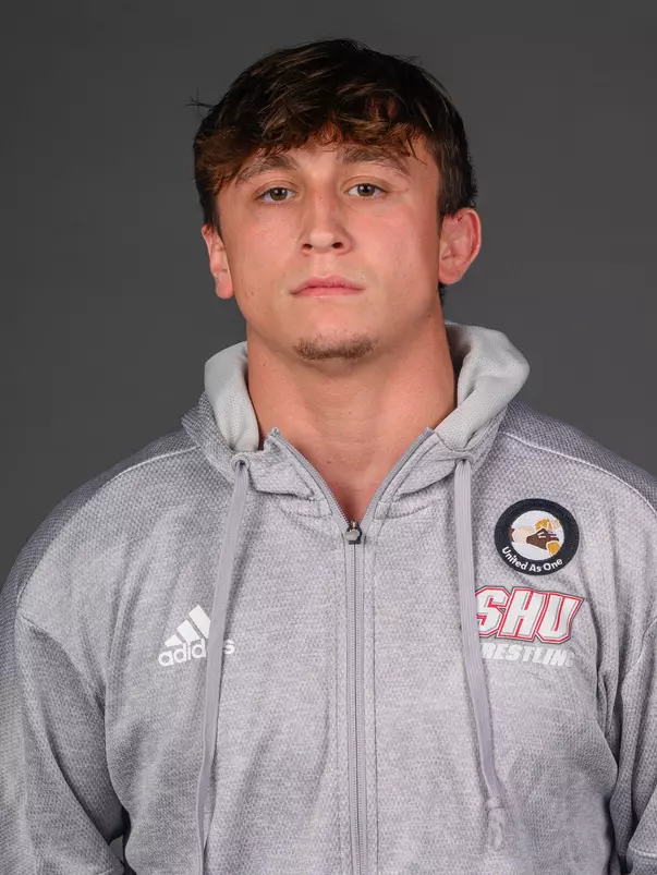 John Hildebrandt. The SHU Men's Volleyball, Women and Men's Wrestling, and Dance teams held their Media Days today at the William Pitt Center, Sacred Heart Universary, Fairfield CT. Sunday, September 28, 2025. Photo by: Mark F. Conrad