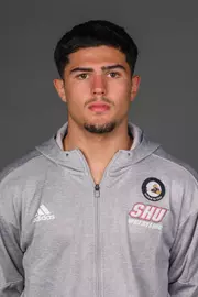 Jackson Torres. The SHU Men's Volleyball, Women and Men's Wrestling, and Dance teams held their Media Days today at the William Pitt Center, Sacred Heart Universary, Fairfield CT. Sunday, September 28, 2025. Photo by: Mark F. Conrad