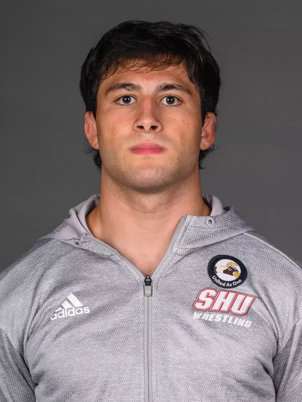 Jayden D'Ambrosio. The SHU Men's Volleyball, Women and Men's Wrestling, and Dance teams held their Media Days today at the William Pitt Center, Sacred Heart Universary, Fairfield CT. Sunday, September 28, 2025. Photo by: Mark F. Conrad