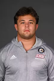 Jake Trovato. The SHU Men's Volleyball, Women and Men's Wrestling, and Dance teams held their Media Days today at the William Pitt Center, Sacred Heart Universary, Fairfield CT. Sunday, September 28, 2025. Photo by: Mark F. Conrad