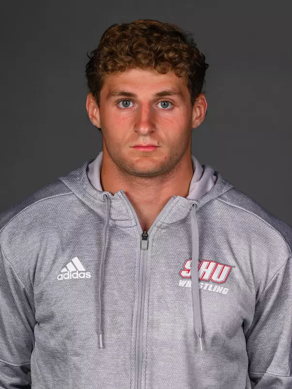 Aidan Zarrella. The SHU Men's Volleyball, Women and Men's Wrestling, and Dance teams held their Media Days today at the William Pitt Center, Sacred Heart Universary, Fairfield CT. Sunday, September 28, 2025. Photo by: Mark F. Conrad