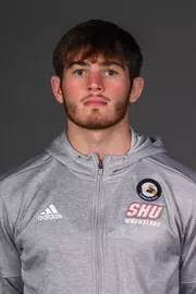 Anthony Totta. The SHU Men's Volleyball, Women and Men's Wrestling, and Dance teams held their Media Days today at the William Pitt Center, Sacred Heart Universary, Fairfield CT. Sunday, September 28, 2025. Photo by: Mark F. Conrad