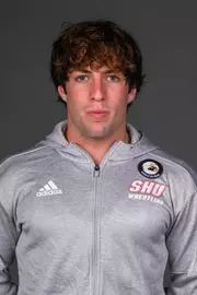 Hank Powell. The SHU Men's Volleyball, Women and Men's Wrestling, and Dance teams held their Media Days today at the William Pitt Center, Sacred Heart Universary, Fairfield CT. Sunday, September 28, 2025. Photo by: Mark F. Conrad