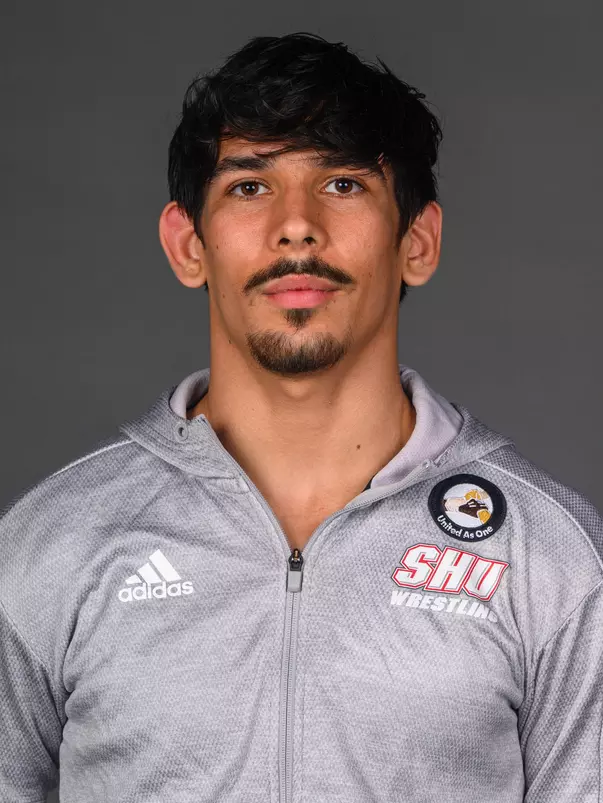 Jake Samuels. The SHU Men's Volleyball, Women and Men's Wrestling, and Dance teams held their Media Days today at the William Pitt Center, Sacred Heart Universary, Fairfield CT. Sunday, September 28, 2025. Photo by: Mark F. Conrad