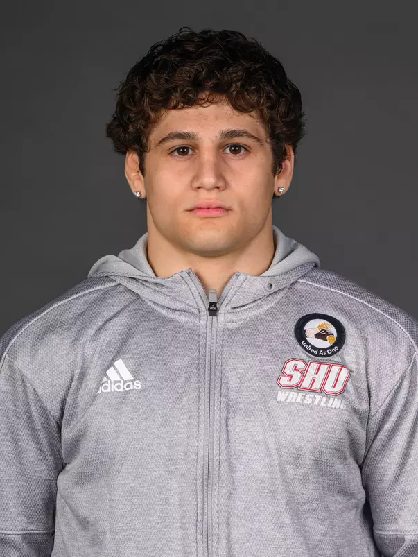 Logan Shugar. The SHU Men's Volleyball, Women and Men's Wrestling, and Dance teams held their Media Days today at the William Pitt Center, Sacred Heart Universary, Fairfield CT. Sunday, September 28, 2025. Photo by: Mark F. Conrad