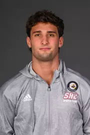 Hunter Perez. The SHU Men's Volleyball, Women and Men's Wrestling, and Dance teams held their Media Days today at the William Pitt Center, Sacred Heart Universary, Fairfield CT. Sunday, September 28, 2025. Photo by: Mark F. Conrad