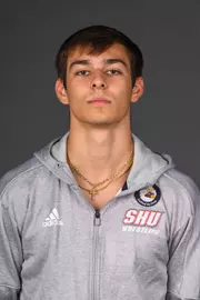 Anthony Cadicina. The SHU Men's Volleyball, Women and Men's Wrestling, and Dance teams held their Media Days today at the William Pitt Center, Sacred Heart Universary, Fairfield CT. Sunday, September 28, 2025. Photo by: Mark F. Conrad