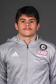 Michael Baker. The SHU Men's Volleyball, Women and Men's Wrestling, and Dance teams held their Media Days today at the William Pitt Center, Sacred Heart Universary, Fairfield CT. Sunday, September 28, 2025. Photo by: Mark F. Conrad
