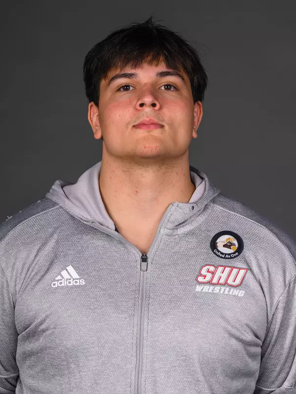Samuel Henry. The SHU Men's Volleyball, Women and Men's Wrestling, and Dance teams held their Media Days today at the William Pitt Center, Sacred Heart Universary, Fairfield CT. Sunday, September 28, 2025. Photo by: Mark F. Conrad