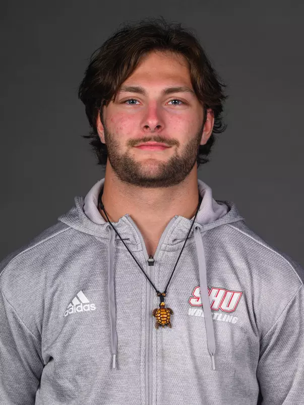 Henry Downing. The SHU Men's Volleyball, Women and Men's Wrestling, and Dance teams held their Media Days today at the William Pitt Center, Sacred Heart Universary, Fairfield CT. Sunday, September 28, 2025. Photo by: Mark F. Conrad