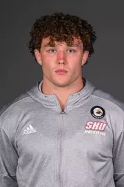Brendan Gilchrist. The SHU Men's Volleyball, Women and Men's Wrestling, and Dance teams held their Media Days today at the William Pitt Center, Sacred Heart Universary, Fairfield CT. Sunday, September 28, 2025. Photo by: Mark F. Conrad