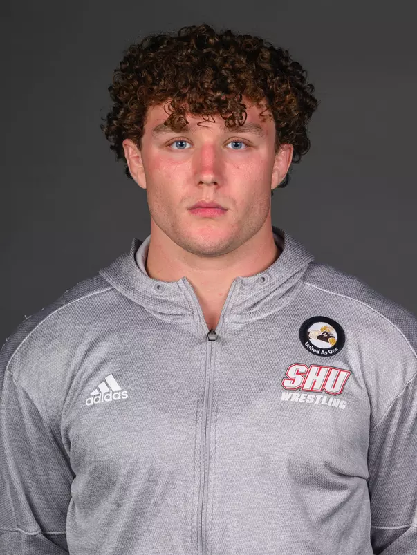 Brendan Gilchrist. The SHU Men's Volleyball, Women and Men's Wrestling, and Dance teams held their Media Days today at the William Pitt Center, Sacred Heart Universary, Fairfield CT. Sunday, September 28, 2025. Photo by: Mark F. Conrad