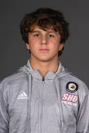 Tyler Hildebrandt. The SHU Men's Volleyball, Women and Men's Wrestling, and Dance teams held their Media Days today at the William Pitt Center, Sacred Heart Universary, Fairfield CT. Sunday, September 28, 2025. Photo by: Mark F. Conrad