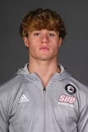 John Rowland. The SHU Men's Volleyball, Women and Men's Wrestling, and Dance teams held their Media Days today at the William Pitt Center, Sacred Heart Universary, Fairfield CT. Sunday, September 28, 2025. Photo by: Mark F. Conrad