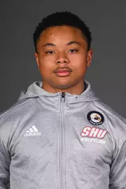 Josias Daniels. The SHU Men's Volleyball, Women and Men's Wrestling, and Dance teams held their Media Days today at the William Pitt Center, Sacred Heart Universary, Fairfield CT. Sunday, September 28, 2025. Photo by: Mark F. Conrad