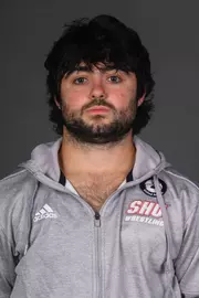 Manny Psikarakis. The SHU Men's Volleyball, Women and Men's Wrestling, and Dance teams held their Media Days today at the William Pitt Center, Sacred Heart Universary, Fairfield CT. Sunday, September 28, 2025. Photo by: Mark F. Conrad