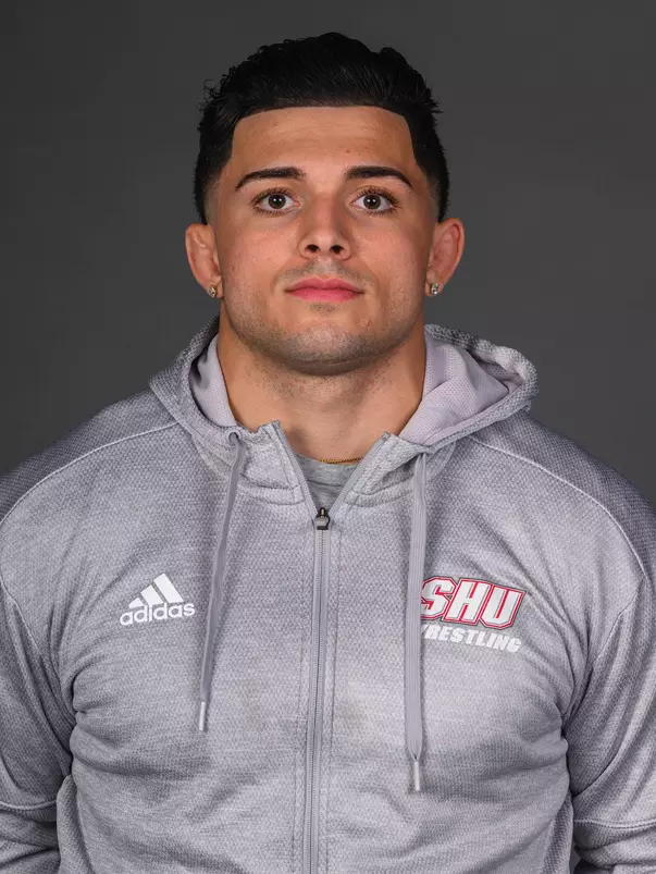 Chris DeLena. The SHU Men's Volleyball, Women and Men's Wrestling, and Dance teams held their Media Days today at the William Pitt Center, Sacred Heart Universary, Fairfield CT. Sunday, September 28, 2025. Photo by: Mark F. Conrad