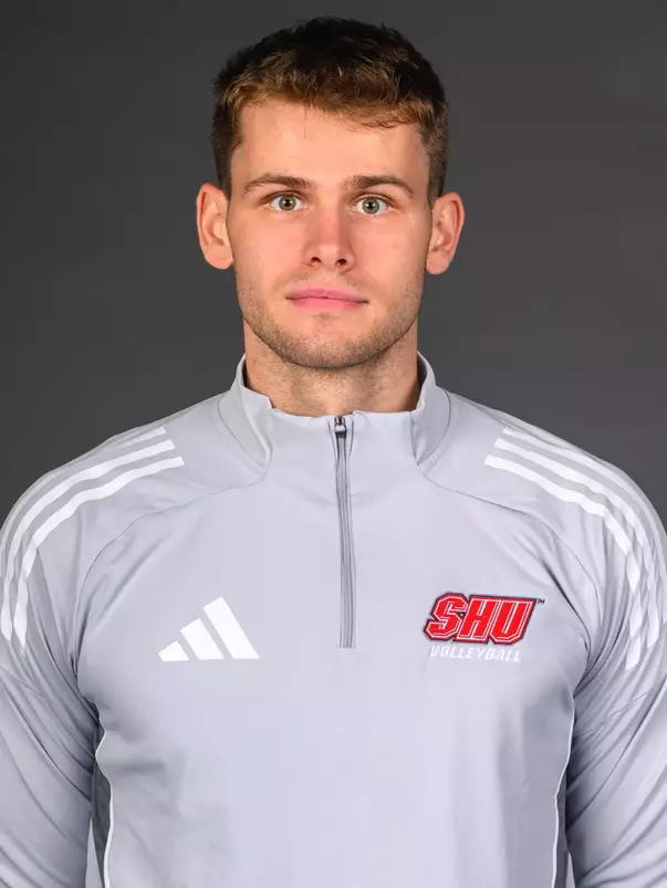 Petr Beranek. The SHU Men's Volleyball, Women and Men's Wrestling, and Dance teams held their Media Days today at the William Pitt Center, Sacred Heart Universary, Fairfield CT. Sunday, September 28, 2025. Photo by: Mark F. Conrad