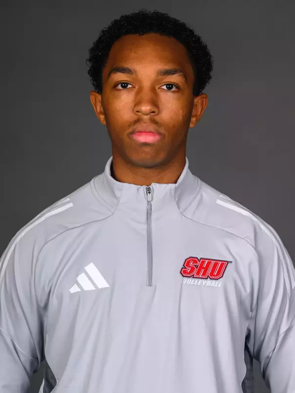 Aaron Johnson. The SHU Men's Volleyball, Women and Men's Wrestling, and Dance teams held their Media Days today at the William Pitt Center, Sacred Heart Universary, Fairfield CT. Sunday, September 28, 2025. Photo by: Mark F. Conrad