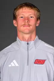 Connor Monroe. The SHU Men's Volleyball, Women and Men's Wrestling, and Dance teams held their Media Days today at the William Pitt Center, Sacred Heart Universary, Fairfield CT. Sunday, September 28, 2025. Photo by: Mark F. Conrad
