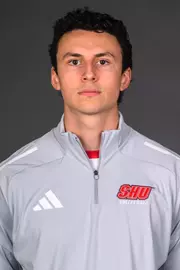 Jaron Popp. The SHU Men's Volleyball, Women and Men's Wrestling, and Dance teams held their Media Days today at the William Pitt Center, Sacred Heart Universary, Fairfield CT. Sunday, September 28, 2025. Photo by: Mark F. Conrad