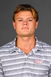 Miles Buddenhagen. Men's Basketball, Men's Golf and the Cheerleading team held their Media Day today at the Pitt Center, Sacred Heart University, Fairfield, CT. Thursday, August 28, 2025. Photo by: Mark F. Conrad