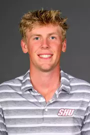 Charlie Gilligan. Men's Basketball, Men's Golf and the Cheerleading team held their Media Day today at the Pitt Center, Sacred Heart University, Fairfield, CT. Thursday, August 28, 2025. Photo by: Mark F. Conrad