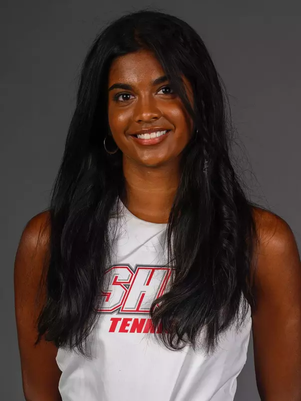 Savita Bagirathan. SHU's Women's and Men's Tennis, Women's Rugby, Cross Country, and Women's Golf teams held their Media Day today at the William Pitt Center, Sacred Heart University, Fairfield, CT. Sunday, August 31, 2025. Photo by: Mark F. Conrad