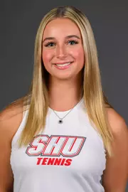 Nicolina Giannola. SHU's Women's and Men's Tennis, Women's Rugby, Cross Country, and Women's Golf teams held their Media Day today at the William Pitt Center, Sacred Heart University, Fairfield, CT. Sunday, August 31, 2025. Photo by: Mark F. Conrad