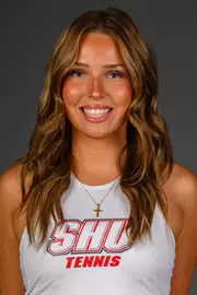 Ola Irla Bartyzel. SHU's Women's and Men's Tennis, Women's Rugby, Cross Country, and Women's Golf teams held their Media Day today at the William Pitt Center, Sacred Heart University, Fairfield, CT. Sunday, August 31, 2025. Photo by: Mark F. Conrad