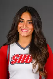 Magdalena Katsoumbans. Men's Basketball, Men's Golf and the Cheerleading team held their Media Day today at the Pitt Center, Sacred Heart University, Fairfield, CT. Thursday, August 28, 2025. Photo by: Mark F. Conrad