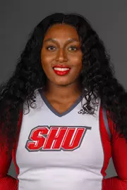 Victoria Myrtil. Men's Basketball, Men's Golf and the Cheerleading team held their Media Day today at the Pitt Center, Sacred Heart University, Fairfield, CT. Thursday, August 28, 2025. Photo by: Mark F. Conrad