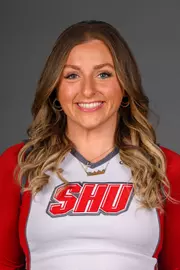 Natalie Scanlon. Men's Basketball, Men's Golf and the Cheerleading team held their Media Day today at the Pitt Center, Sacred Heart University, Fairfield, CT. Thursday, August 28, 2025. Photo by: Mark F. Conrad