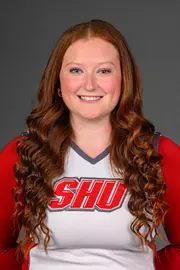 Samantha Mills. Men's Basketball, Men's Golf and the Cheerleading team held their Media Day today at the Pitt Center, Sacred Heart University, Fairfield, CT. Thursday, August 28, 2025. Photo by: Mark F. Conrad