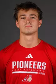 Milan Karajovic. SHU's Women's and Men's Tennis, Women's Rugby, Cross Country, and Women's Golf teams held their Media Day today at the William Pitt Center, Sacred Heart University, Fairfield, CT. Sunday, August 31, 2025. Photo by: Mark F. Conrad