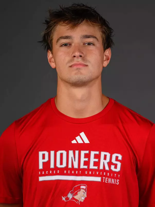 Milan Karajovic. SHU's Women's and Men's Tennis, Women's Rugby, Cross Country, and Women's Golf teams held their Media Day today at the William Pitt Center, Sacred Heart University, Fairfield, CT. Sunday, August 31, 2025. Photo by: Mark F. Conrad