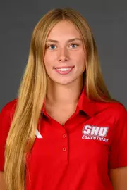Klara McCabe. A Media Day was held today for the SHU Women's Equestrian, Men's Ice Hockey, Men's Wrestling, and Women's Rowing teams at the Martire Family Arena, Sacred Heart Universary, Fairfield, CT. Tuesday, September 1, 2026. Photo by: Mark F. Conrad
