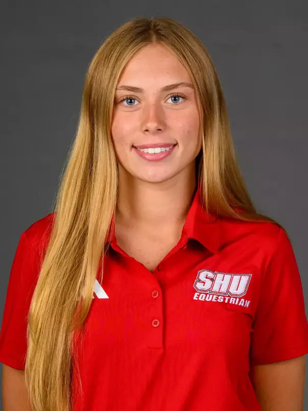 Klara McCabe. A Media Day was held today for the SHU Women's Equestrian, Men's Ice Hockey, Men's Wrestling, and Women's Rowing teams at the Martire Family Arena, Sacred Heart Universary, Fairfield, CT. Tuesday, September 1, 2026. Photo by: Mark F. Conrad