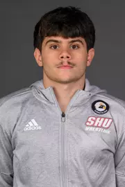 Michael Baker. A Media Day was held today for the SHU Women's Equestrian, Men's Ice Hockey, Men's Wrestling, and Women's Rowing teams at the Martire Family Arena, Sacred Heart Universary, Fairfield, CT. Tuesday, September 1, 2026. Photo by: Mark F. Conrad