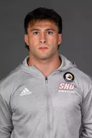 Jayden D'Ambrosio. A Media Day was held today for the SHU Women's Equestrian, Men's Ice Hockey, Men's Wrestling, and Women's Rowing teams at the Martire Family Arena, Sacred Heart Universary, Fairfield, CT. Tuesday, September 1, 2026. Photo by: Mark F. Conrad